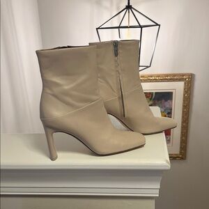 Franco Sarto Light Beige Heeled Boots